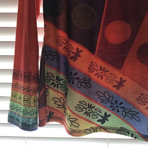 Misslook Multi Colored V Neck Tunic - Picture 3 of 3